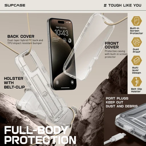  iPhone 16 Pro Átlátszó Supcase - Unicorn Beetle Pro tok - 7