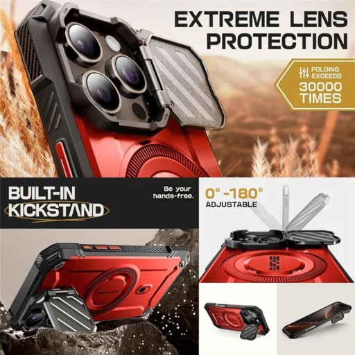  iPhone 16 Pro Vöröses Supcase - Unicorn Beetle XT MagSafe tok - 2