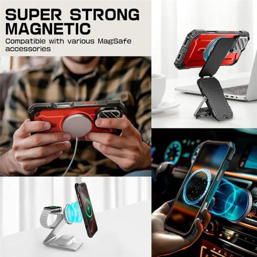  iPhone 16 Pro Vöröses Supcase - Unicorn Beetle XT MagSafe tok - 3