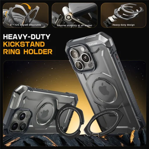  iPhone 16 Pro Max Szürke Supcase - Unicorn Beetle Defender tok - 5