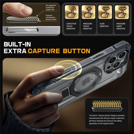  iPhone 16 Pro Max Szürke Supcase - Unicorn Beetle Defender tok - 4