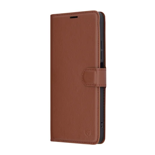 Techsuit - Bőr tok - Xiaomi Redmi 14C / Poco C75 - Barna - 4