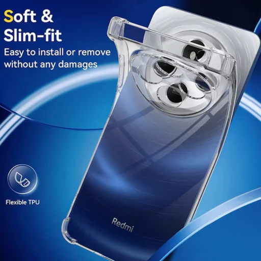 Techsuit - Ütésálló Átlátszó Szilikon - Xiaomi Redmi 14C / Poco C75 - Átlátszó tok - 3