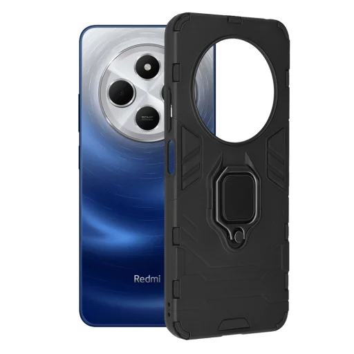Xiaomi Redmi 14C / Poco C75 čierne silikónové ochranné puzdro Techsuit - 1