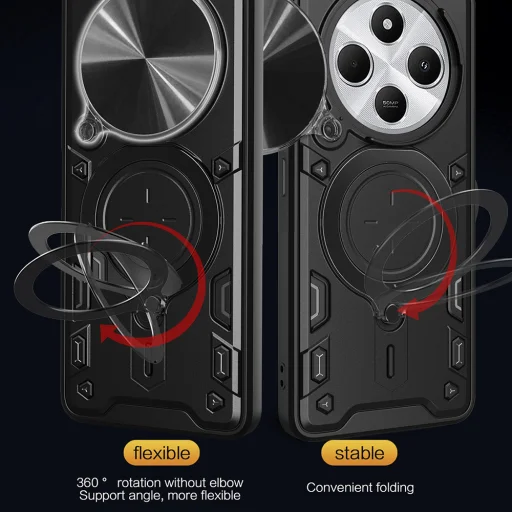 Techsuit - CamGuard Pro - Xiaomi Redmi 14C / Poco C75 - Kék tok - 3