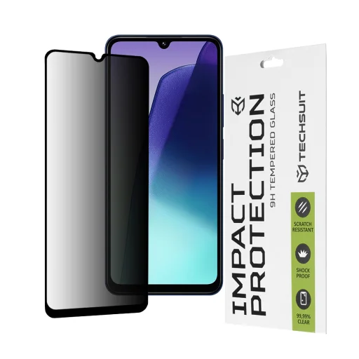 Techsuit - 111D Privacy Teljes Ragasztás - Xiaomi Redmi 14C / Poco C75 - Fekete - 1