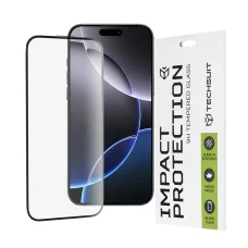 Techsuit - 111D Teljes Fedésű / Teljes Ragasztású Üveg - iPhone 16 Pro Max - Fekete