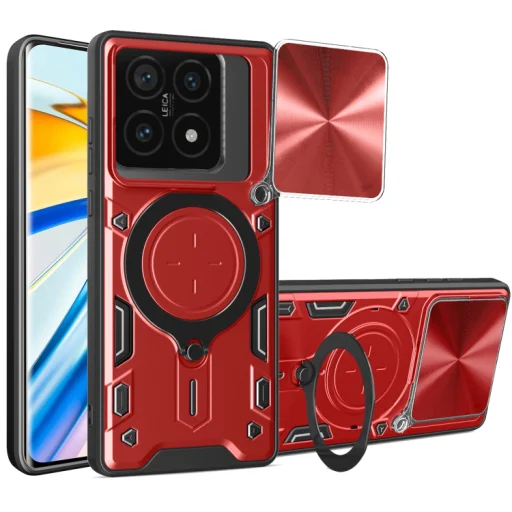 Techsuit - CamGuard Pro - Xiaomi 14T Pro - Piros tok - 1