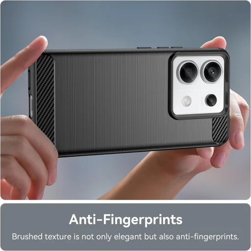  Techsuit - Karbon Szilikon - Xiaomi Redmi Note 13 Pro 5G / Poco X6 - Fekete tok - 5