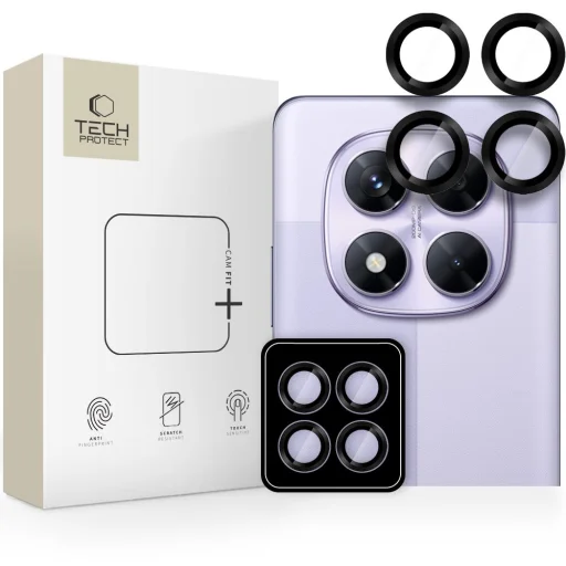 Tech Protect Camring Pro+ kamera védő Xiaomi Redmi Note 14 Pro 5G / Poco X7 5G Fekete - 1