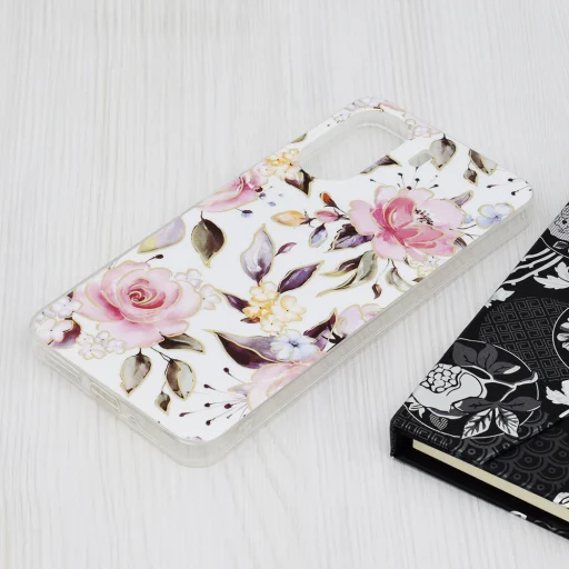 Techsuit - Márványsorozat - Xiaomi Redmi 13C 4G / Poco C65 - Chloe Fehér tok - 4
