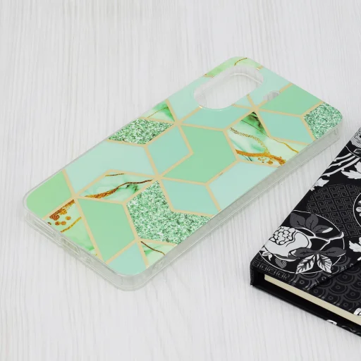  Xiaomi Redmi 13C 4G / Poco C65 Zöld Techsuit Márvány Sorozat Hex tok - 4