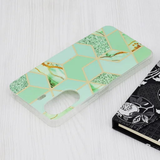  Xiaomi Redmi 13C 4G / Poco C65 Zöld Techsuit Márvány Sorozat Hex tok - 3