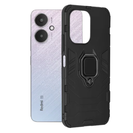 Techsuit - Szilikon Tok - Xiaomi Redmi 13C 4G / 13C 5G / Poco M6 / C65 - Fekete tok - 1