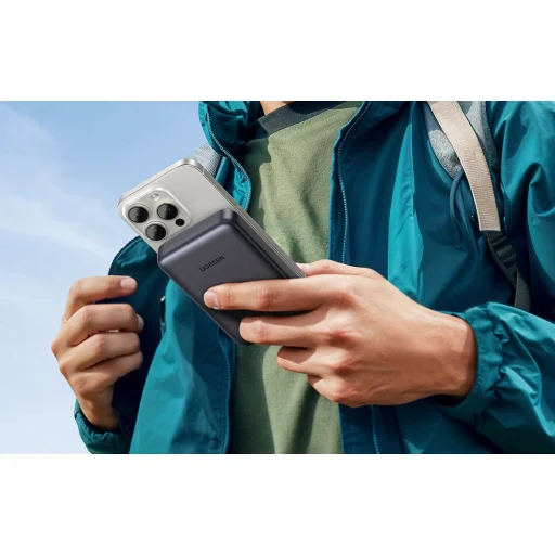 Magnetic Power Bank Ugreen 10000 mAh magsafe fekete-szürke - 4