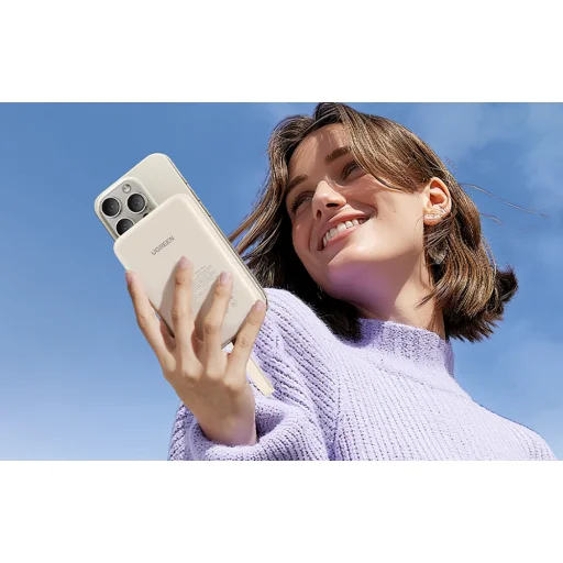 Ugreen mágneses power bank 10000mAh 20W USB-C kábellel - 5