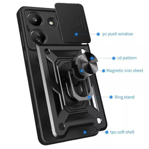  Xiaomi Redmi 13C 4G / Poco C65 Kék Techsuit CamShield sorozat tok - 3