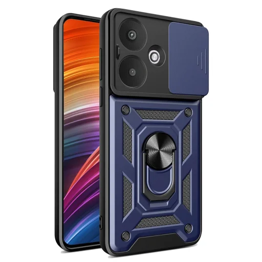 Techsuit - CamShield sorozat - Xiaomi Redmi 13C 5G / Poco M6 - Kék tok - 1