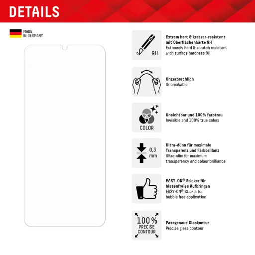  Displex - Prémium Smart FlexiGlass - Xiaomi Redmi 13C 4G / 13C 5G / Poco M6 / C65 - Átlátszó - 3