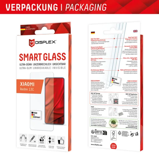  Displex - Prémium Smart FlexiGlass - Xiaomi Redmi 13C 4G / 13C 5G / Poco M6 / C65 - Átlátszó - 6