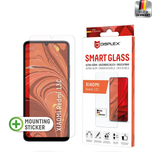  Displex - Prémium Smart FlexiGlass - Xiaomi Redmi 13C 4G / 13C 5G / Poco M6 / C65 - Átlátszó - 1