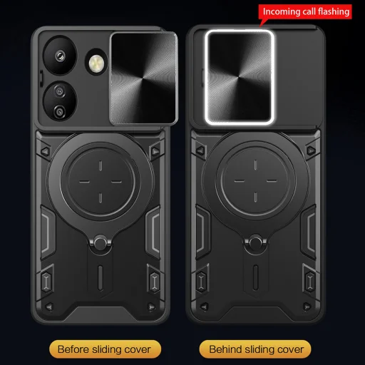 Techsuit - CamGuard Pro - Xiaomi Redmi 13C 4G / Poco C65 - Fekete tok - 3