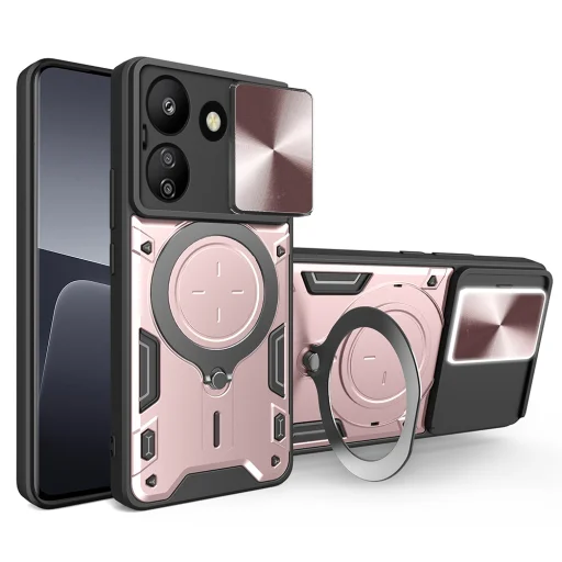  Xiaomi Redmi 13C 4G / Poco C65 Rózsaarany Techsuit CamGuard Pro tok - 1