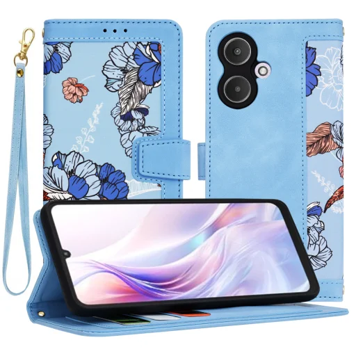 Techsuit - FlipCraft - Xiaomi Redmi 13C 5G / Poco M6 - Életteli Kék tok - 1