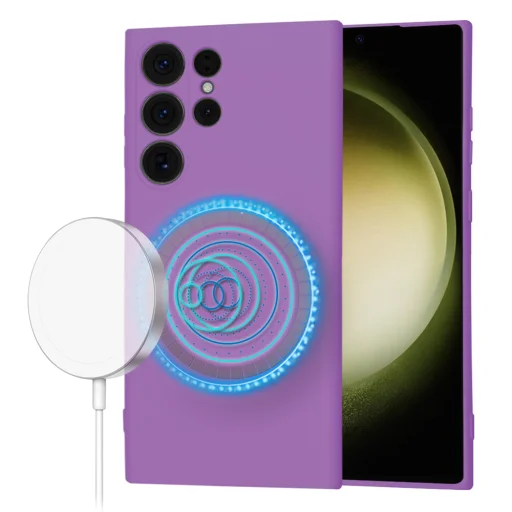 Techsuit - SoftFlex MagSafe - Samsung Galaxy S23 Ultra - Lila tok - 1