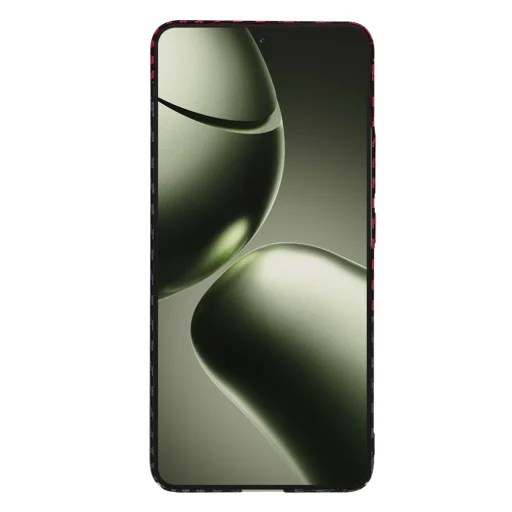 Techsuit - Karbonit Szálhéj - Xiaomi 14T - Piros Örvény tok - 2