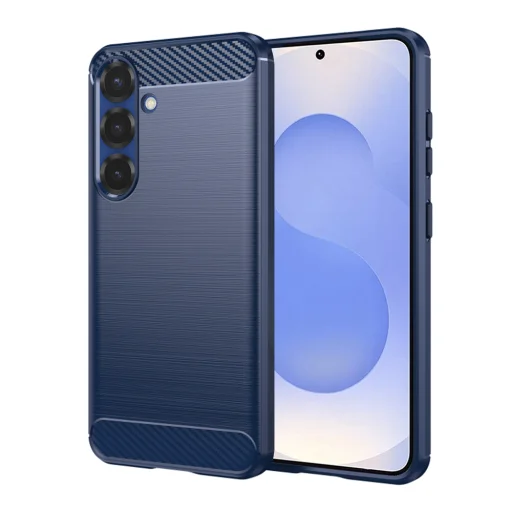 Techsuit - Szénszálas szilikon - Samsung Galaxy S25 - Kék tok - 1