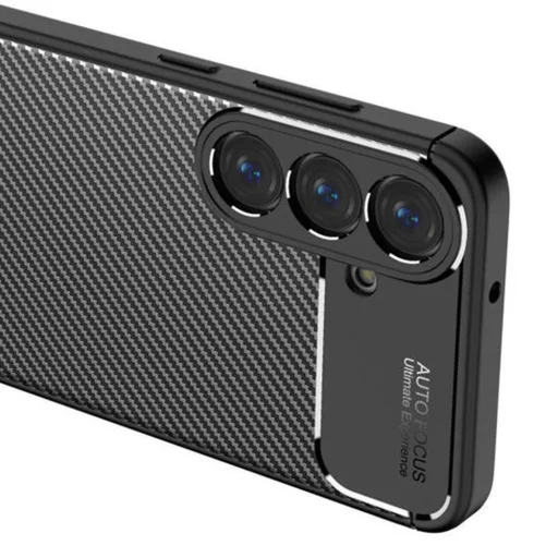 Techsuit - CarbonFiber - Samsung Galaxy S25 - Fekete tok - 3