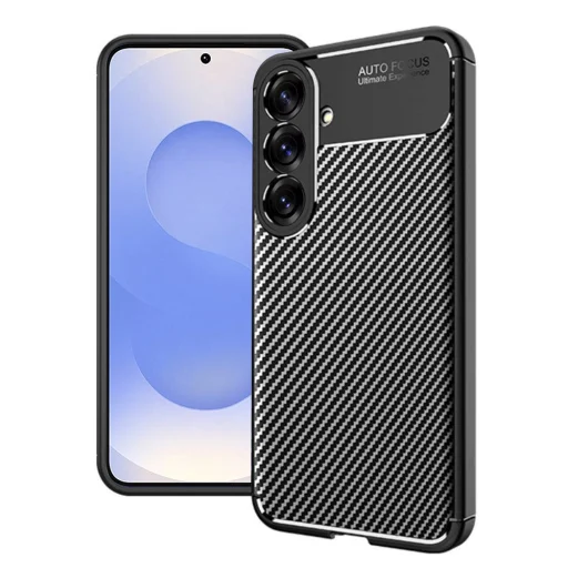 Techsuit - CarbonFiber - Samsung Galaxy S25 - Fekete tok - 1