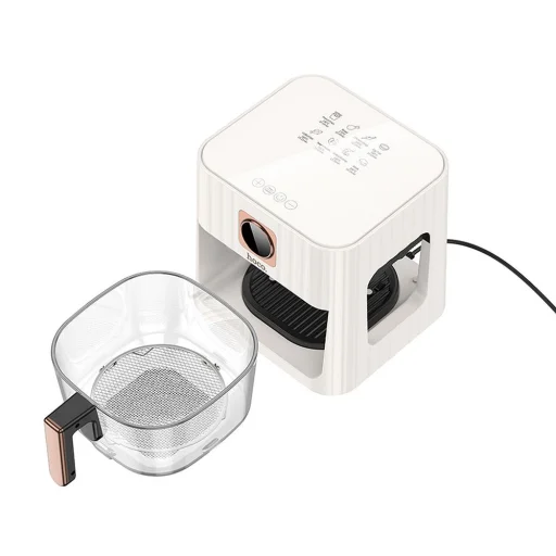 HOCO forrólevegős sütő érintőképernyővel 4,5L 1100W HE22 fehér - 3