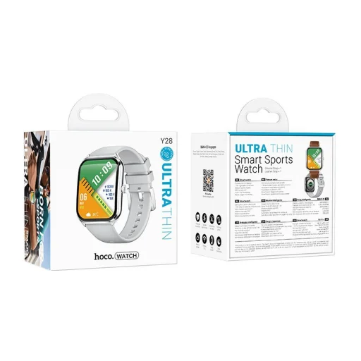 HOCO okosóra hívás funkcióval AMOLED Y28 ezüst, - 6