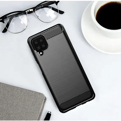  Techsuit - Szénszilikon - Samsung Galaxy A12 / A12 Nacho - Fekete tok - 2