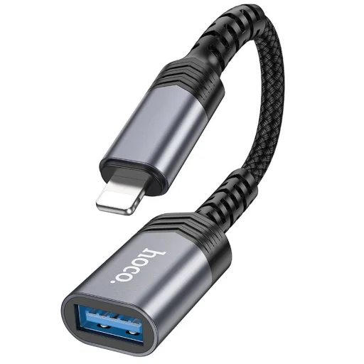 HOCO adapter iPhone Lightning 8-pin (férfi) USB (női) 3.0 UA24 fekete, - 4
