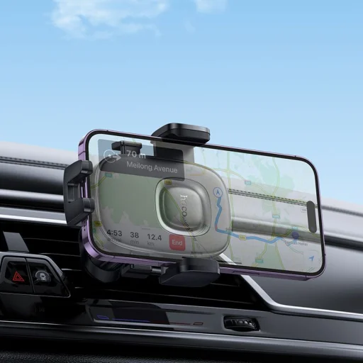 HOCO autós töltő szellőzőre H75 fekete - 7