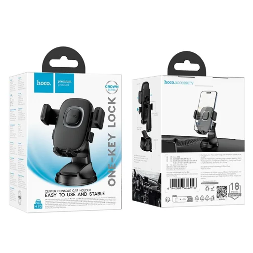 HOCO autós töltő középkonzolhoz H76 fekete - 9