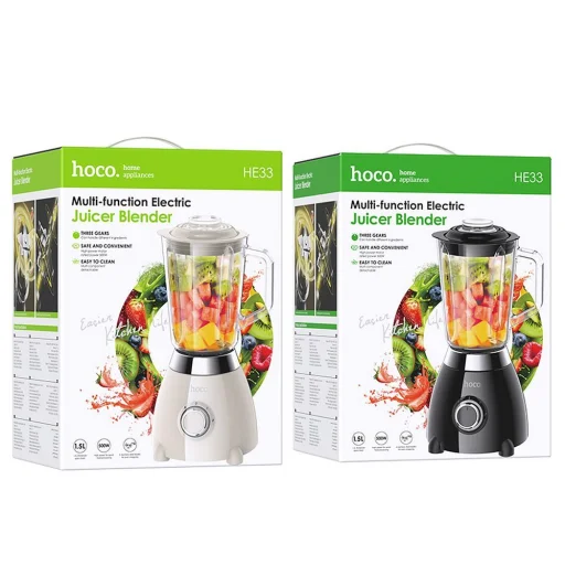 HOCO elektromos retro gyümölcscentrifuga turmixgép 1,5L tejesfehér - 6