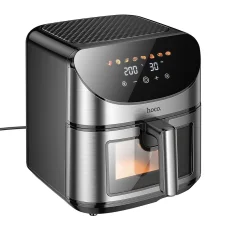 HOCO érintőképernyős és ablakos forrólevegős sütő 8L 1700W HE21 fekete