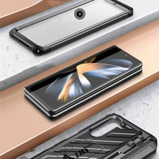  Samsung Galaxy Z Fold5 Fekete Supcase Unicorn Beetle Pro tok - 6