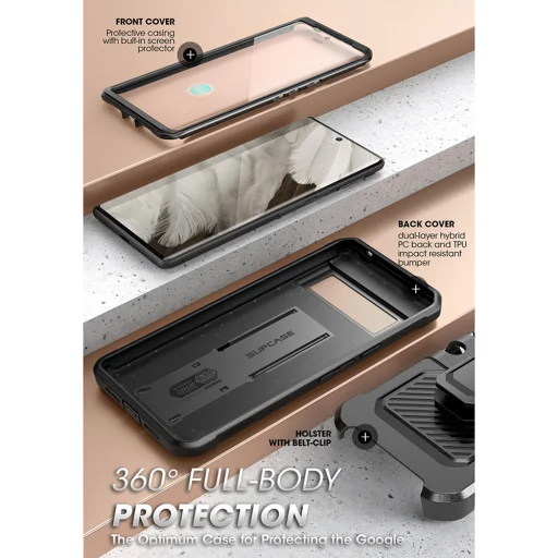  Google Pixel 8a Fekete Supcase Unicorn Beetle Pro tok - 7