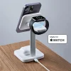  iPhone MagSafe, AirPods Pro és Apple Watch ESR - 3 az 1-ben HaloLock töltőállomás levehető óra töltővel - Fehér thumbnail