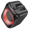  Hoco - Vezeték nélküli hangszóró Elegáns (HA1) - Bluetooth V5.1, TF kártya, USB, AUX, TWS, RGB világítás, 3600mAh, mikrofonnal - Fekete thumbnail