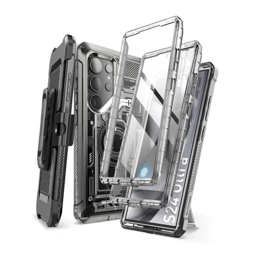  Samsung Galaxy S24 Ultra Fagyos Fekete Supcase - Unicorn Beetle Pro tok - 1