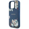  iPhone 16 Pro Max GUESS tok, MagSafe kompatibilis GUHMP16XPGNMPLMB (PU Grained Flowers Classic Logo) kék tok thumbnail