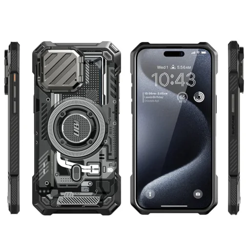  iPhone 15 Pro Max Fekete Áramkör Supcase Unicorn Beetle XT MagSafe tok - 3