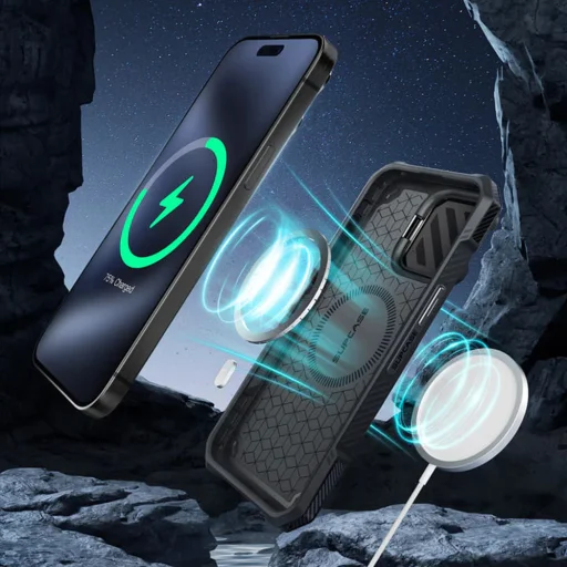  iPhone 15 Pro Max Fekete Áramkör Supcase Unicorn Beetle XT MagSafe tok - 4