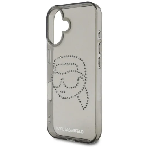  iPhone 16 fekete KARL LAGERFELD tok KLHCP16SHKHDCELK (IML Rhinestones S K Head) - 7